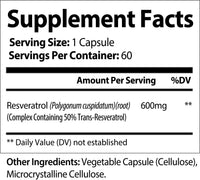 Resveratrol (600mg Trans-Resveratrol )
