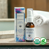 Argan Geranium Face Serum for Dry Skin - Certified Organic. Vegan & Cruelty-free-1